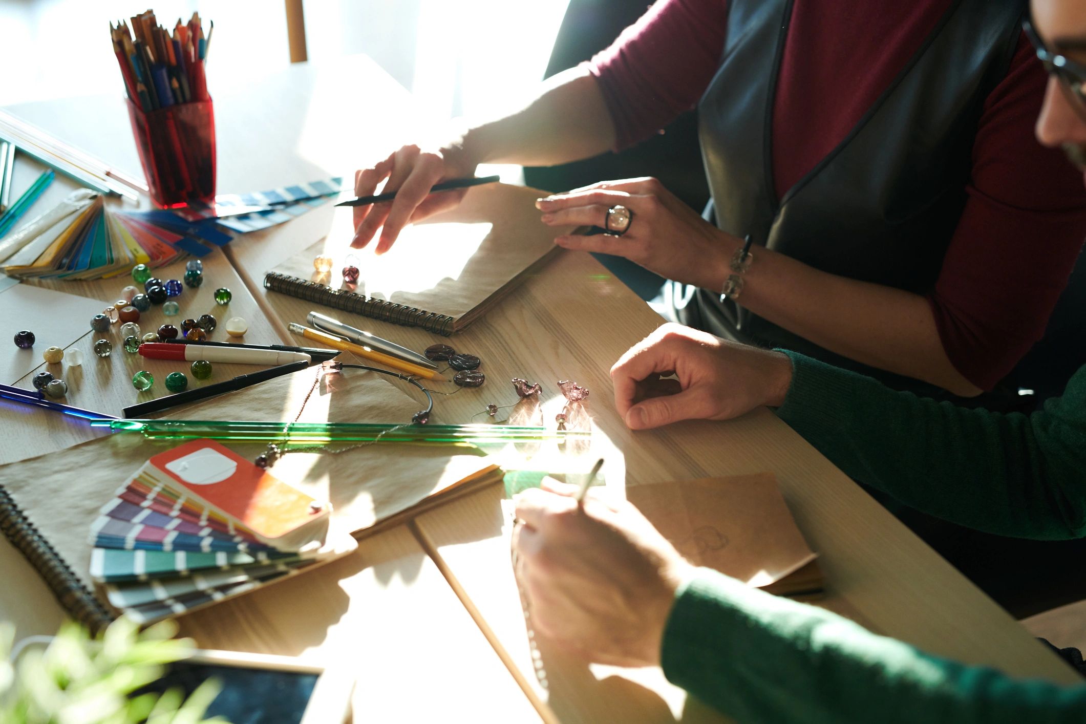 Creative process with artist team at Still & Drift