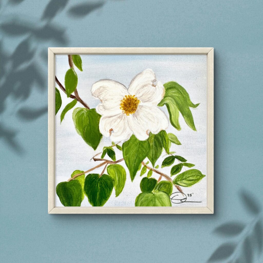 Dogwood Botanical Print (White Flower)